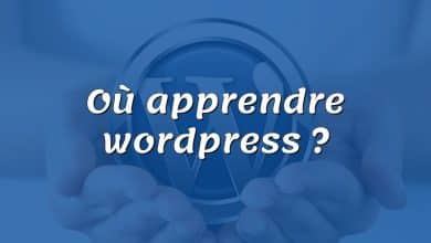 Où apprendre wordpress ?