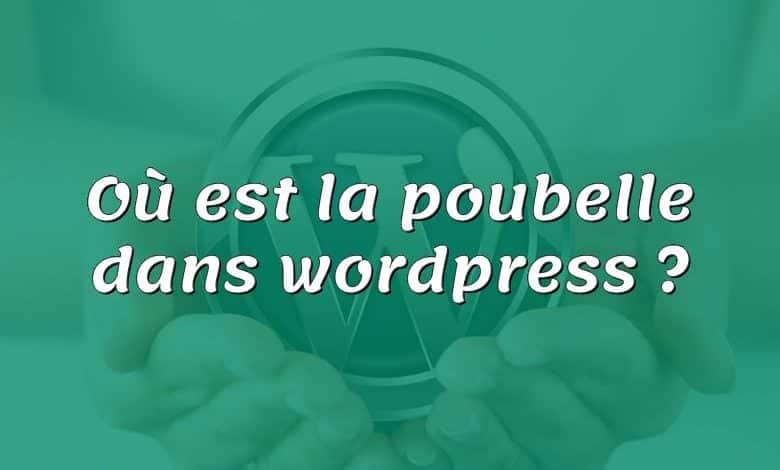 Où est la poubelle dans wordpress ?