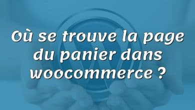 Où se trouve la page du panier dans woocommerce ?