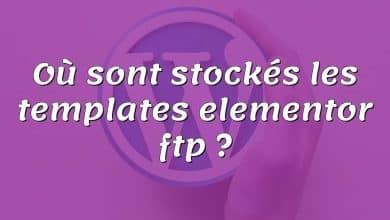 Où sont stockés les templates elementor ftp ?