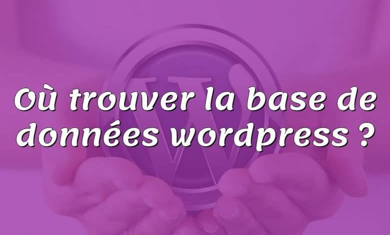 Où trouver la base de données wordpress ?