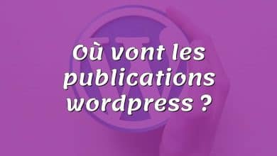 Où vont les publications wordpress ?