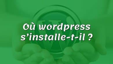 Où wordpress s’installe-t-il ?