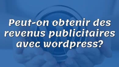 Peut-on obtenir des revenus publicitaires avec wordpress?