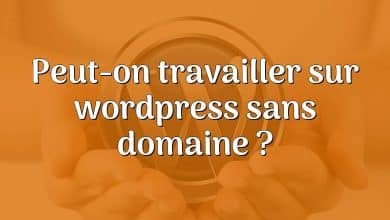 Peut-on travailler sur wordpress sans domaine ?