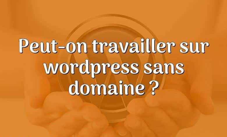 Peut-on travailler sur wordpress sans domaine ?