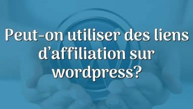 Peut-on utiliser des liens d’affiliation sur wordpress?