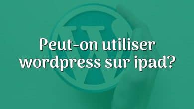 Peut-on utiliser wordpress sur ipad?