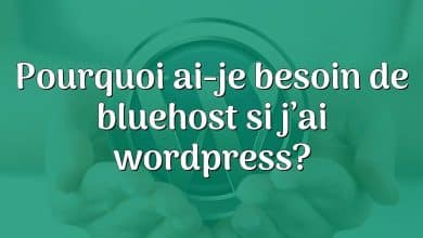 Pourquoi ai-je besoin de bluehost si j’ai wordpress?