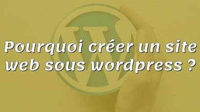 Pourquoi créer un site web sous wordpress ?