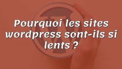 Pourquoi les sites wordpress sont-ils si lents ?