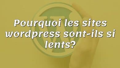 Pourquoi les sites wordpress sont-ils si lents?