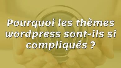 Pourquoi les thèmes wordpress sont-ils si compliqués ?