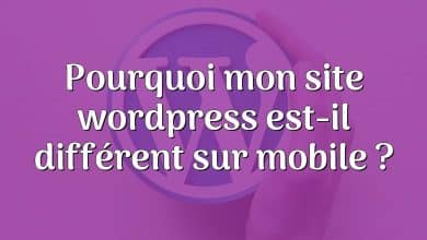 Pourquoi mon site wordpress est-il différent sur mobile ?