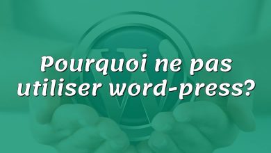 Pourquoi ne pas utiliser word-press?