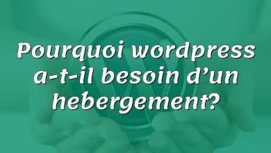 Pourquoi wordpress a-t-il besoin d’un hébergement?