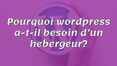 Pourquoi wordpress a-t-il besoin d’un hébergeur?