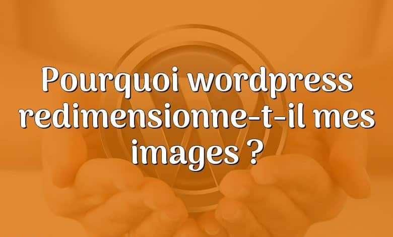 Pourquoi wordpress redimensionne-t-il mes images ?