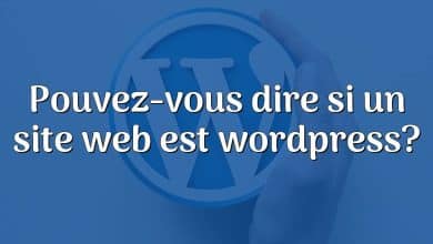 Pouvez-vous dire si un site web est wordpress?