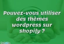 Pouvez-vous utiliser des thèmes wordpress sur shopify ?