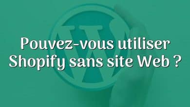 Pouvez-vous utiliser Shopify sans site Web ?