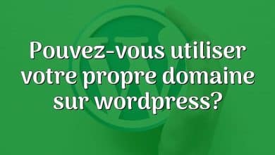 Pouvez-vous utiliser votre propre domaine sur wordpress?