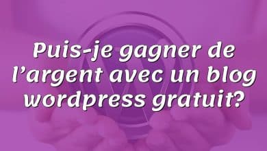 Puis-je gagner de l’argent avec un blog wordpress gratuit?