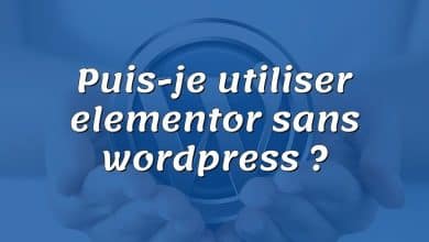 Puis-je utiliser elementor sans wordpress ?