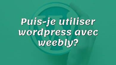 Puis-je utiliser wordpress avec weebly?