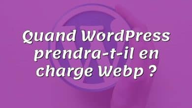 Quand WordPress prendra-t-il en charge Webp ?