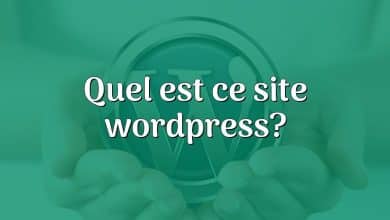 Quel est ce site wordpress?