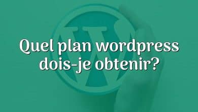 Quel plan wordpress dois-je obtenir?