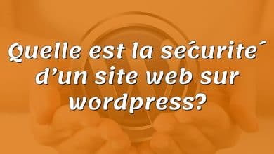 Quelle est la sécurité d’un site web sur wordpress?