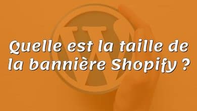 Quelle est la taille de la bannière Shopify ?