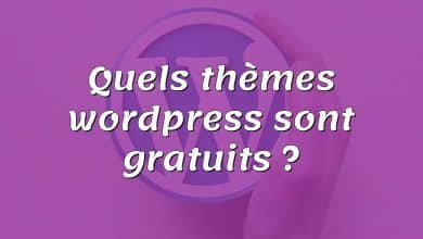 Quels thèmes wordpress sont gratuits ?