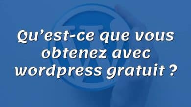 Qu’est-ce que vous obtenez avec wordpress gratuit ?