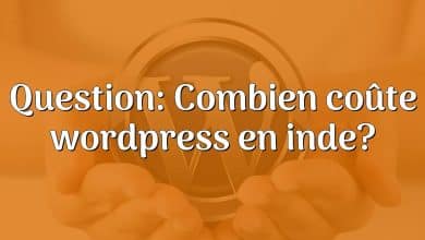 Question: Combien coûte wordpress en inde?