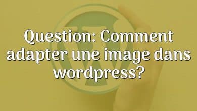 Question: Comment adapter une image dans wordpress?
