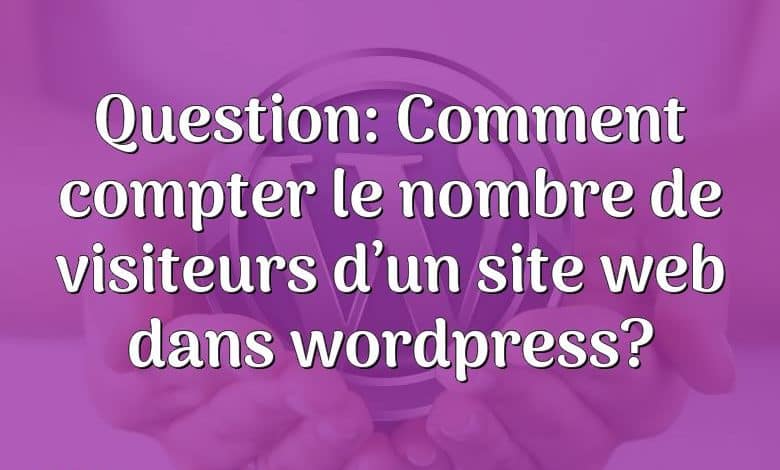 Question: Comment compter le nombre de visiteurs d’un site web dans wordpress?