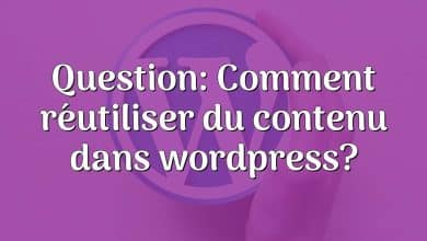 Question: Comment réutiliser du contenu dans wordpress?