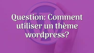 Question: Comment utiliser un thème wordpress?