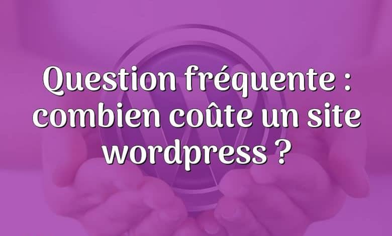 Question fréquente : combien coûte un site wordpress ?