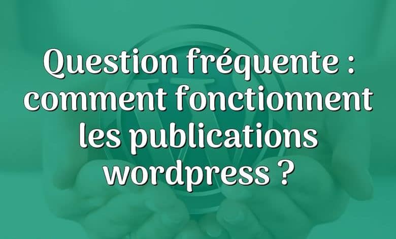 Question fréquente : comment fonctionnent les publications wordpress ?