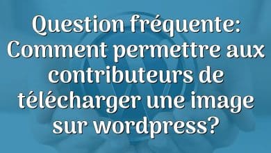 Question fréquente: Comment permettre aux contributeurs de télécharger une image sur wordpress?