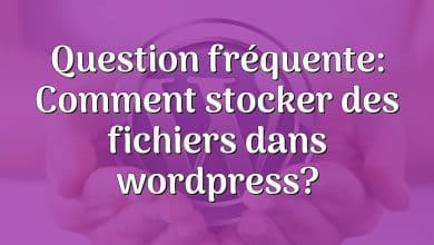 Question fréquente: Comment stocker des fichiers dans wordpress?