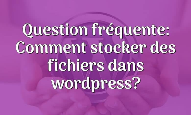 Question fréquente: Comment stocker des fichiers dans wordpress?