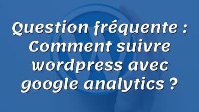 Question fréquente : Comment suivre wordpress avec google analytics ?