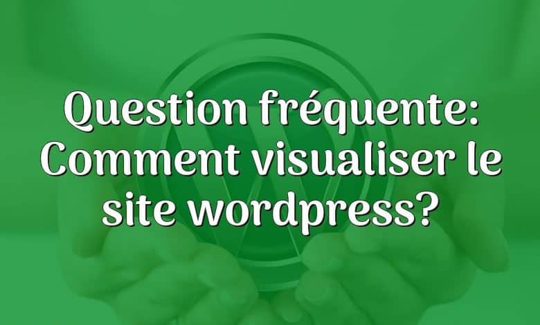 Question fréquente: Comment visualiser le site wordpress?