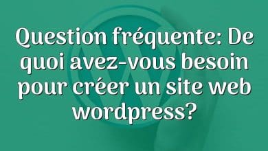 Question fréquente: De quoi avez-vous besoin pour créer un site web wordpress?
