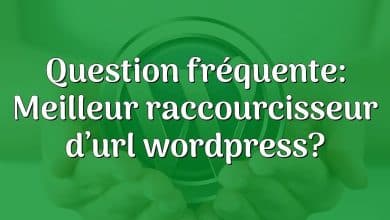 Question fréquente: Meilleur raccourcisseur d’url wordpress?